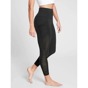 Athleta Mesh Me Up 7/8 Tight Athletic Leggings Women's Size XS Black Yoga Gym